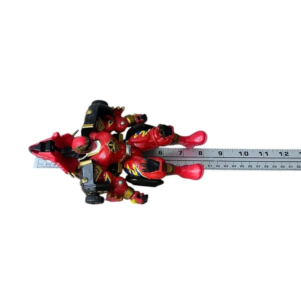 2003 Bandai Power Rangers Dino Thunder Red Ranger Triceratops Action Figure 7.5